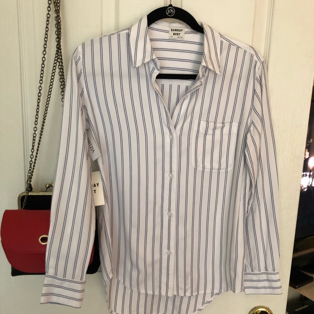 Aritzia striped  button down